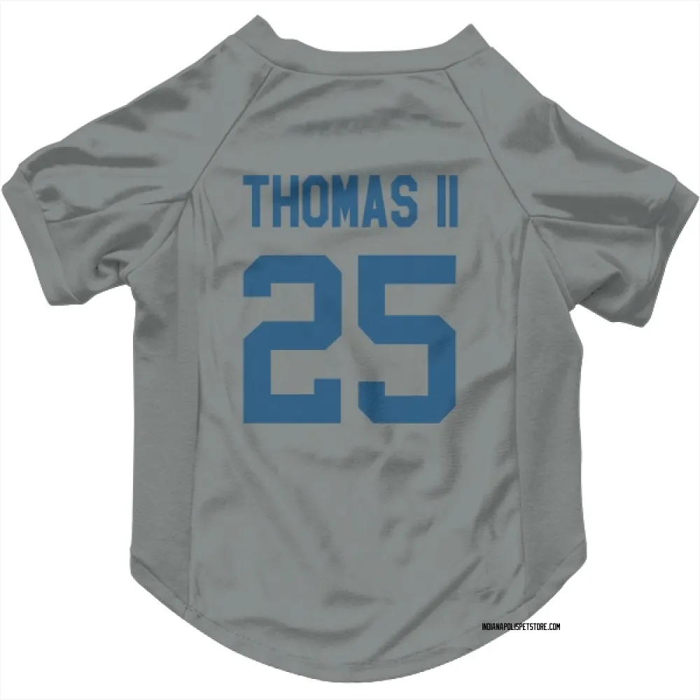 Indianapolis Colts Rodney Thomas II Gray Pet Jersey for Dog & Cat