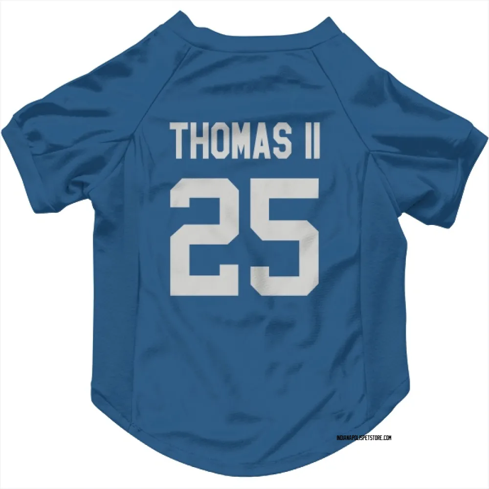 Indianapolis Colts Rodney Thomas II Royal Pet Jersey for Dog & Cat