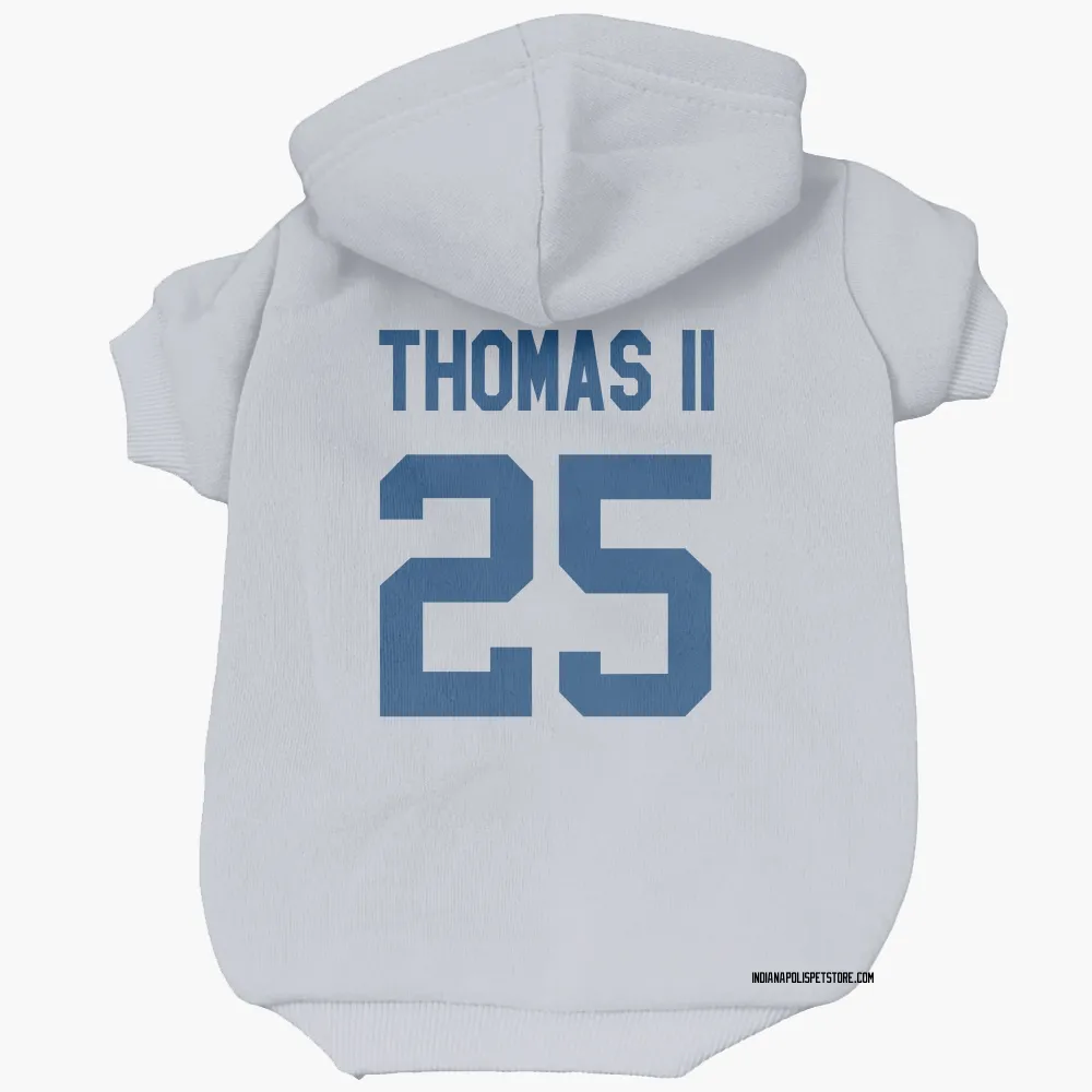 Indianapolis Colts Rodney Thomas II White Pet Hoodie for Dog & Cat