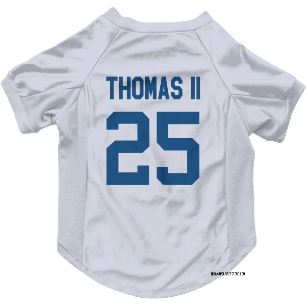 Indianapolis Colts Rodney Thomas II White Pet Jersey for Dog & Cat