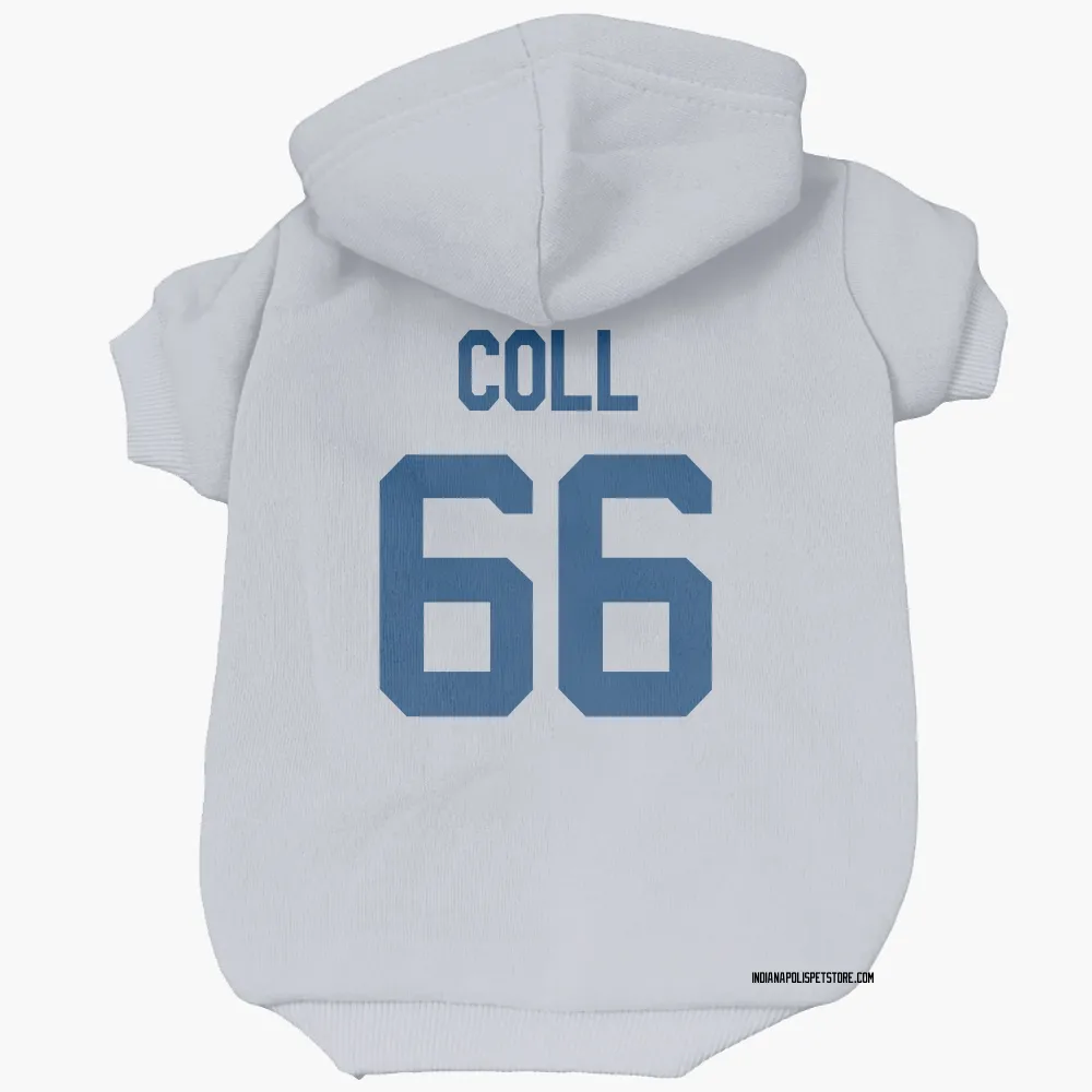 Indianapolis Colts Ryan Coll White Pet Hoodie for Dog & Cat