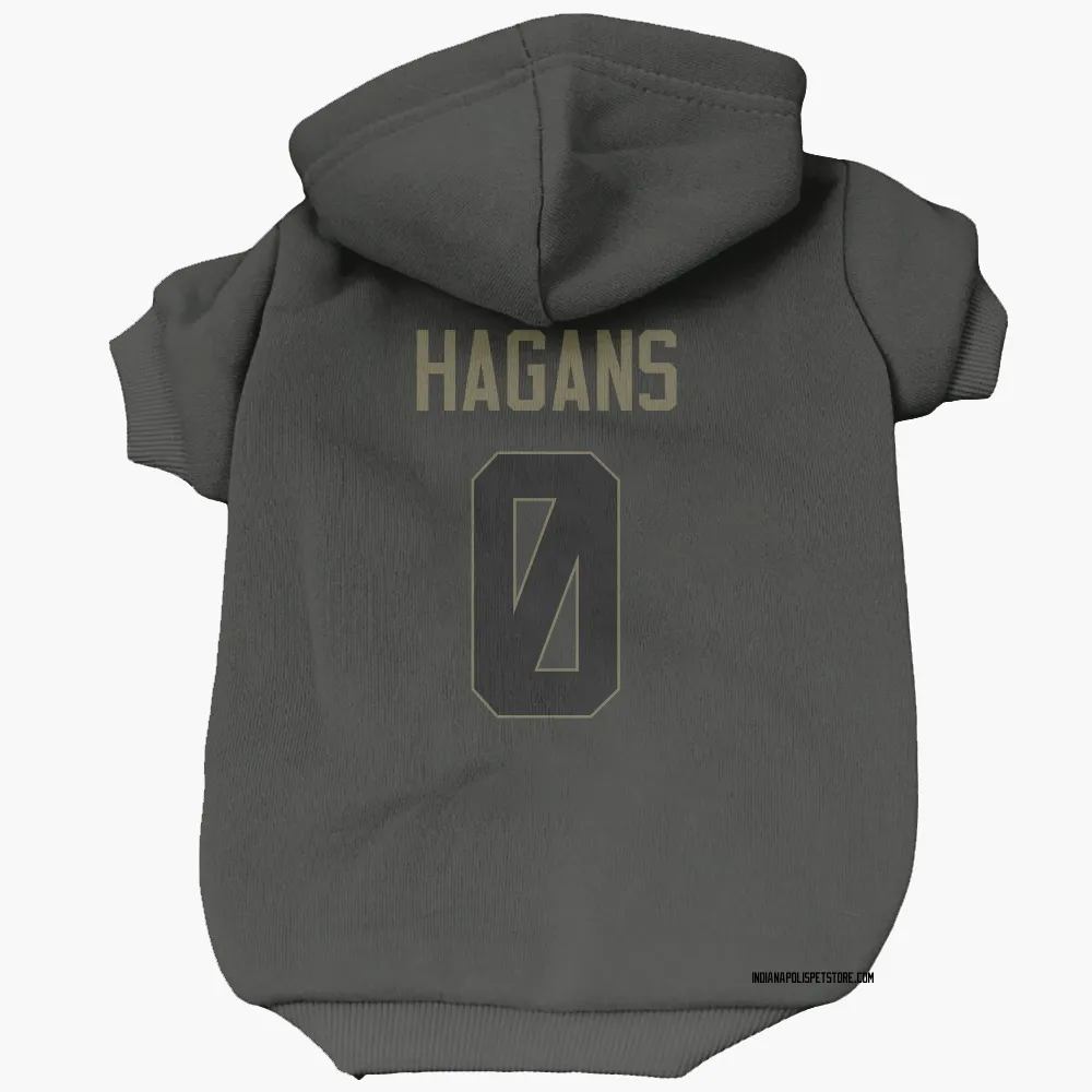 Indianapolis Colts Sahmir Hagans Black Service Pet Hoodie for Dog & Cat