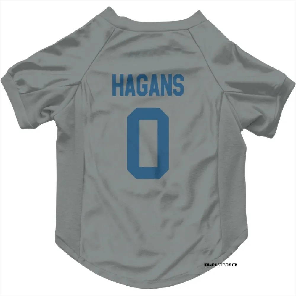 Indianapolis Colts Sahmir Hagans Gray Pet Jersey for Dog & Cat