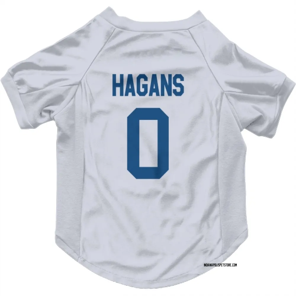 Indianapolis Colts Sahmir Hagans White Pet Jersey for Dog & Cat
