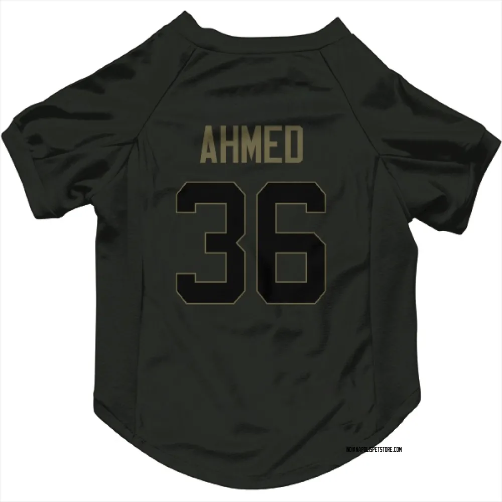 Indianapolis Colts Salvon Ahmed Black Service Pet Jersey for Dog & Cat