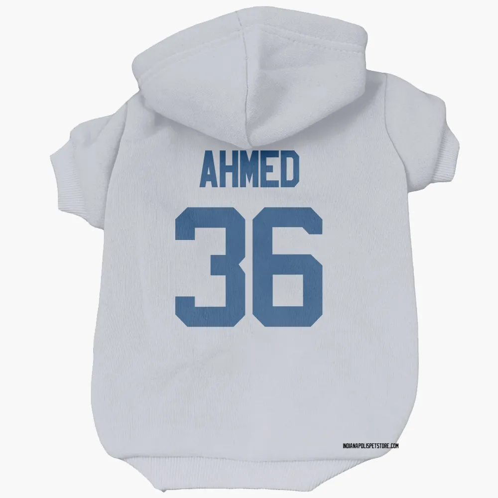 Indianapolis Colts Salvon Ahmed White Pet Hoodie for Dog & Cat