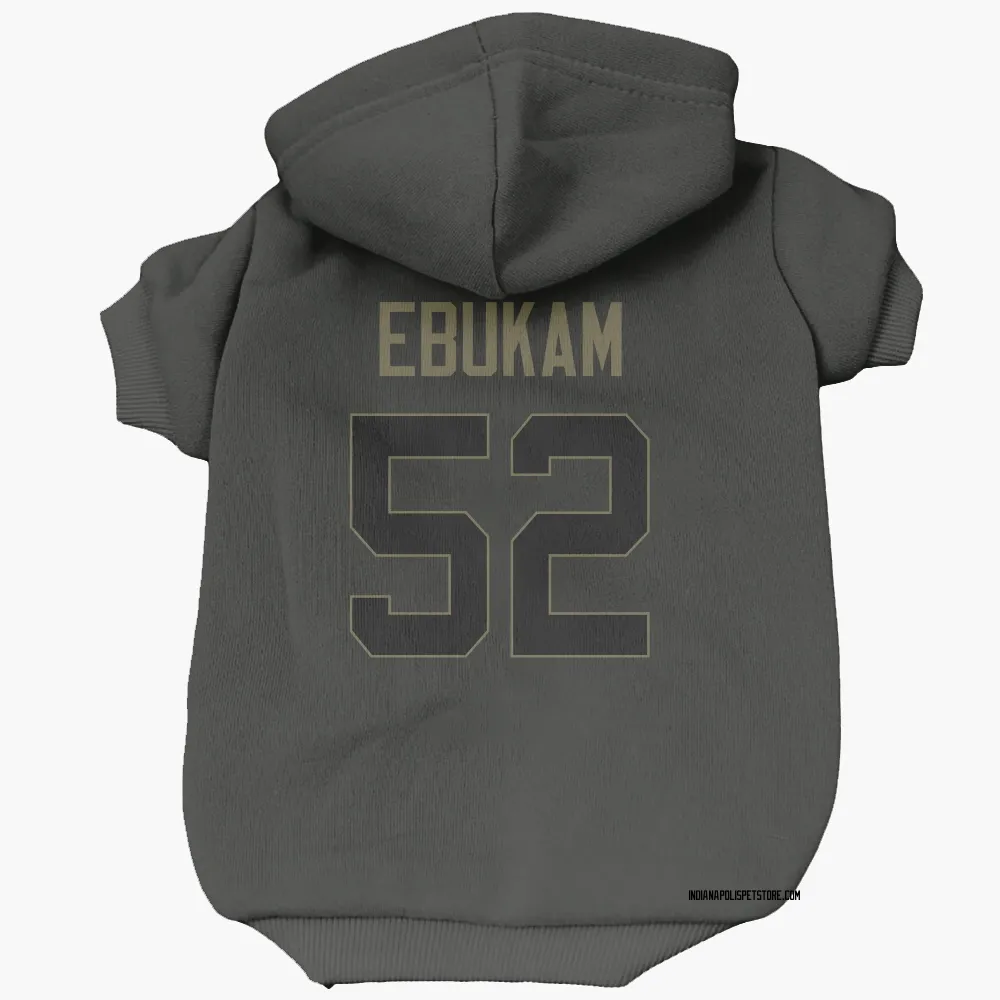 Indianapolis Colts Samson Ebukam Black Service Pet Hoodie for Dog & Cat