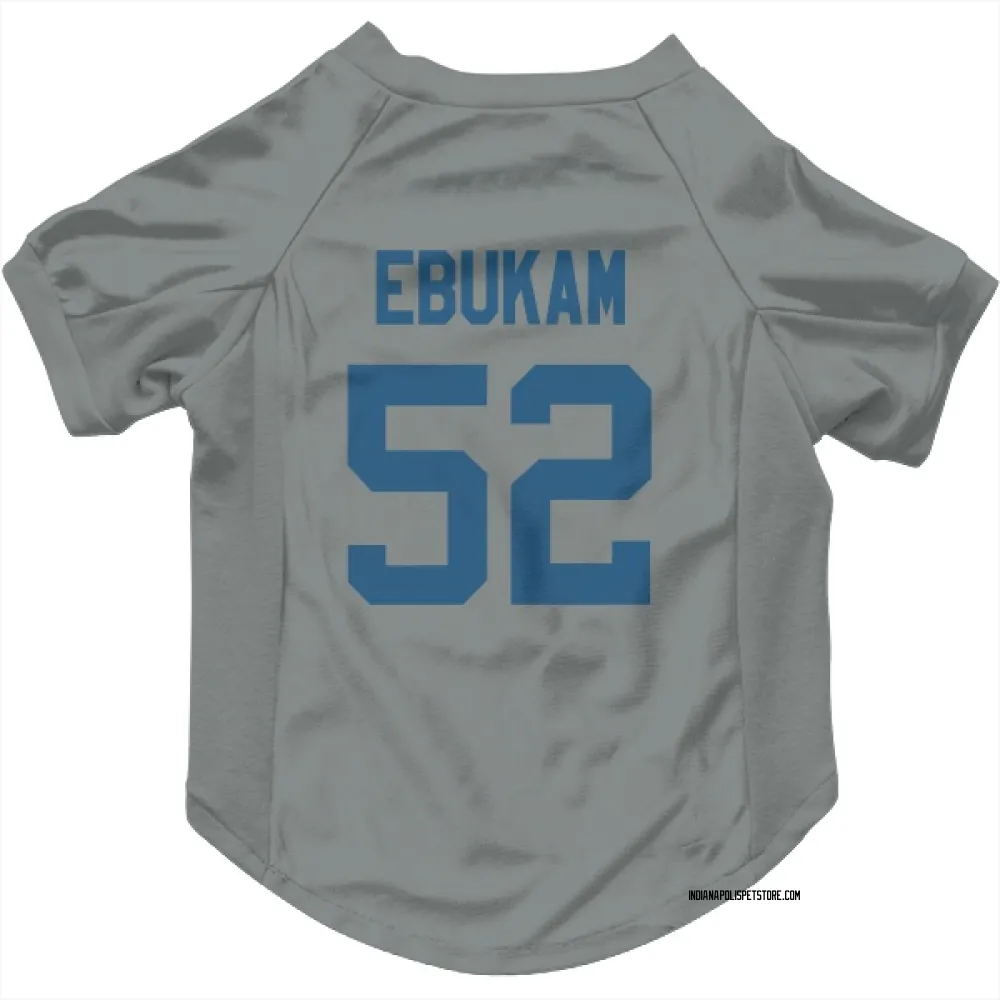 Indianapolis Colts Samson Ebukam Gray Pet Jersey for Dog & Cat