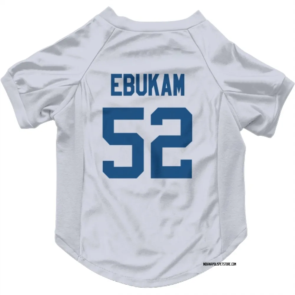 Indianapolis Colts Samson Ebukam White Pet Jersey for Dog & Cat