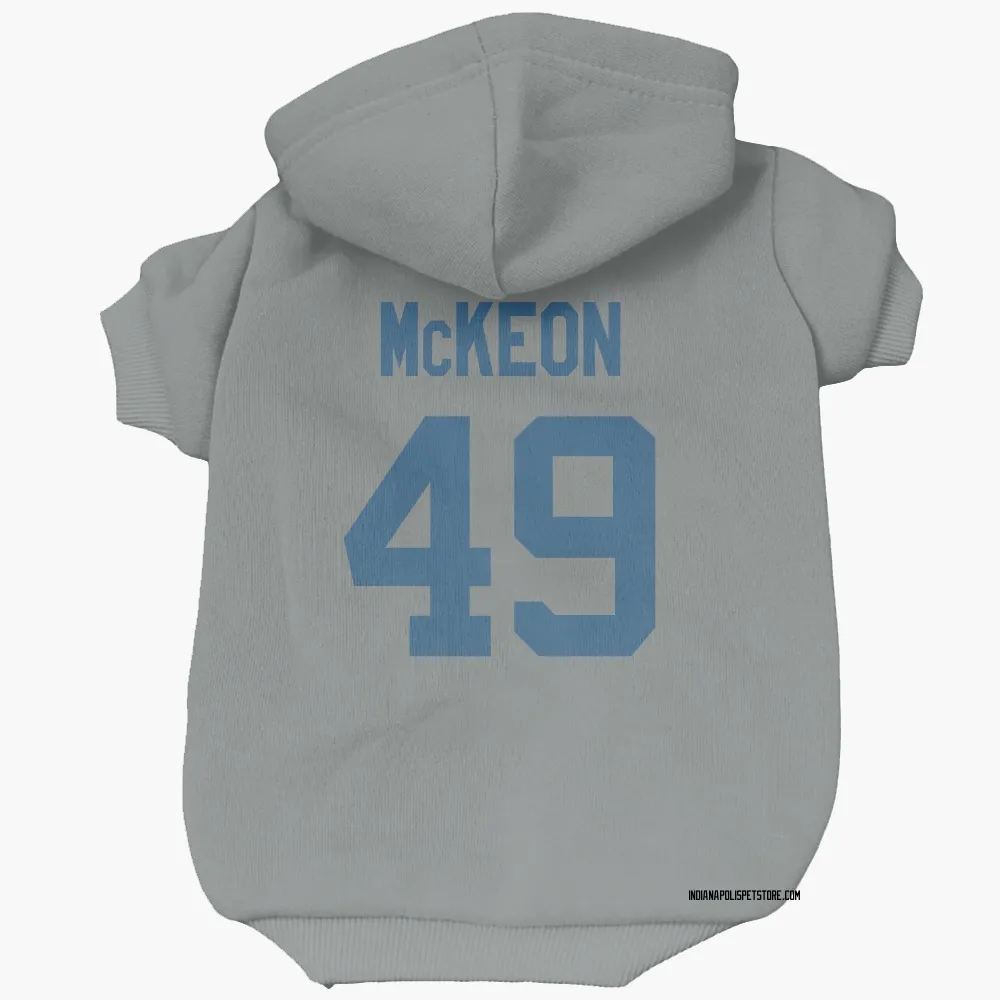 Indianapolis Colts Sean McKeon Gray Pet Hoodie for Dog & Cat