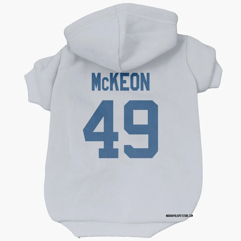 Indianapolis Colts Sean McKeon White Pet Hoodie for Dog & Cat