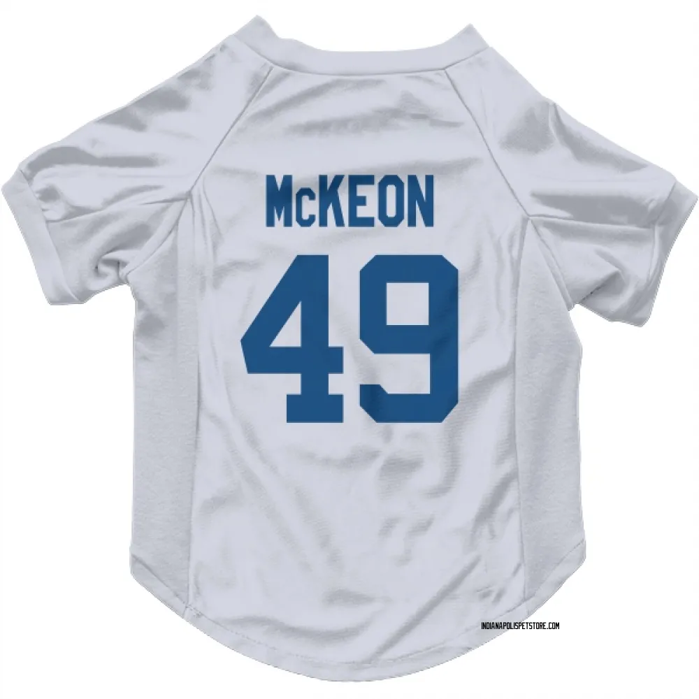 Indianapolis Colts Sean McKeon White Pet Jersey for Dog & Cat