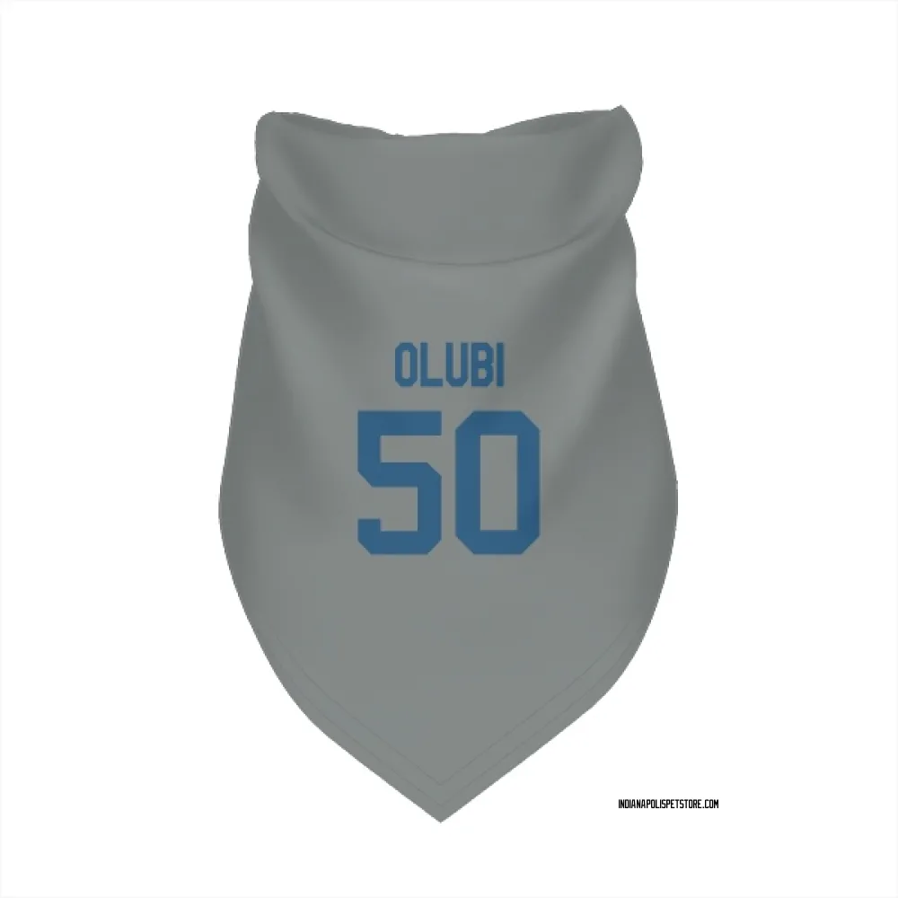 Indianapolis Colts Segun Olubi Gray Pet Bandana for Dog & Cat
