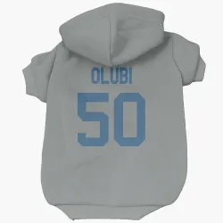 Indianapolis Colts Segun Olubi Gray Pet Hoodie for Dog & Cat
