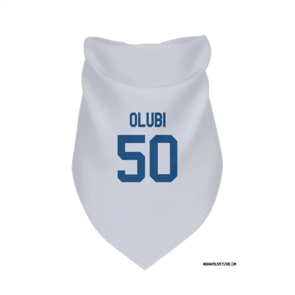 Indianapolis Colts Segun Olubi White Pet Bandana for Dog & Cat