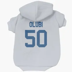 Indianapolis Colts Segun Olubi White Pet Hoodie for Dog & Cat