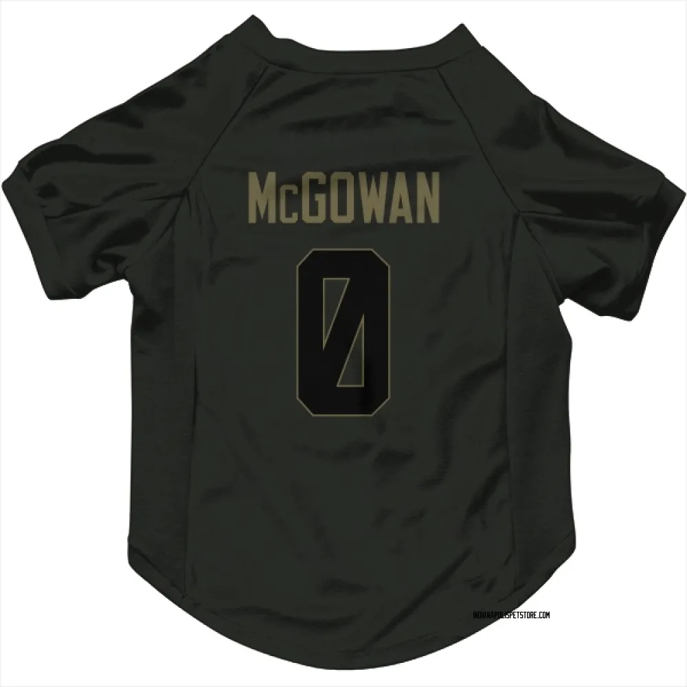 Indianapolis Colts Seth McGowan Black Service Pet Jersey for Dog & Cat