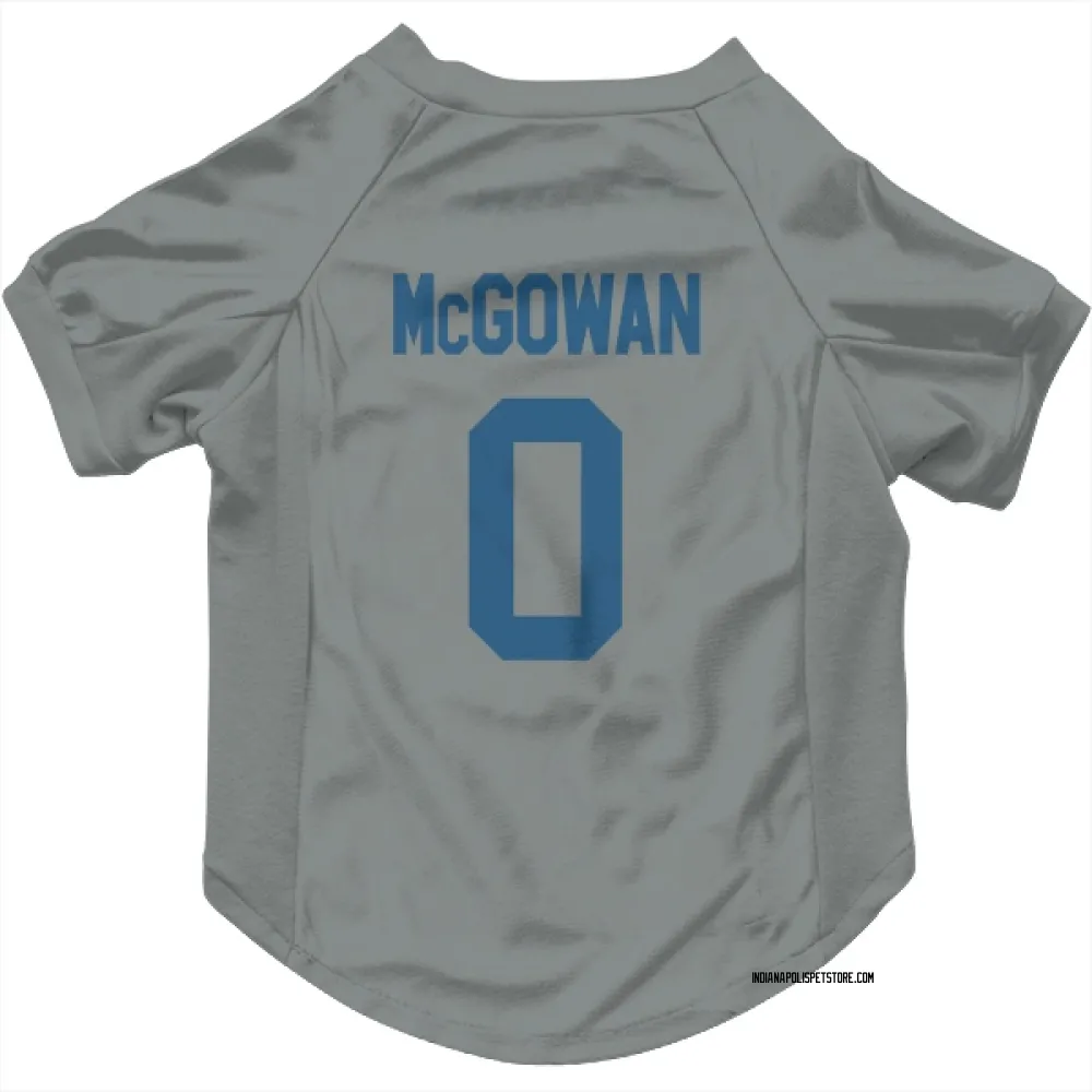 Indianapolis Colts Seth McGowan Gray Pet Jersey for Dog & Cat