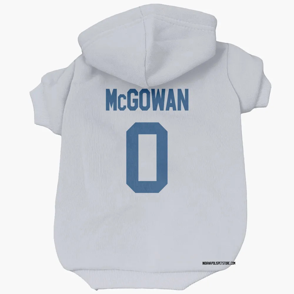 Indianapolis Colts Seth McGowan White Pet Hoodie for Dog & Cat