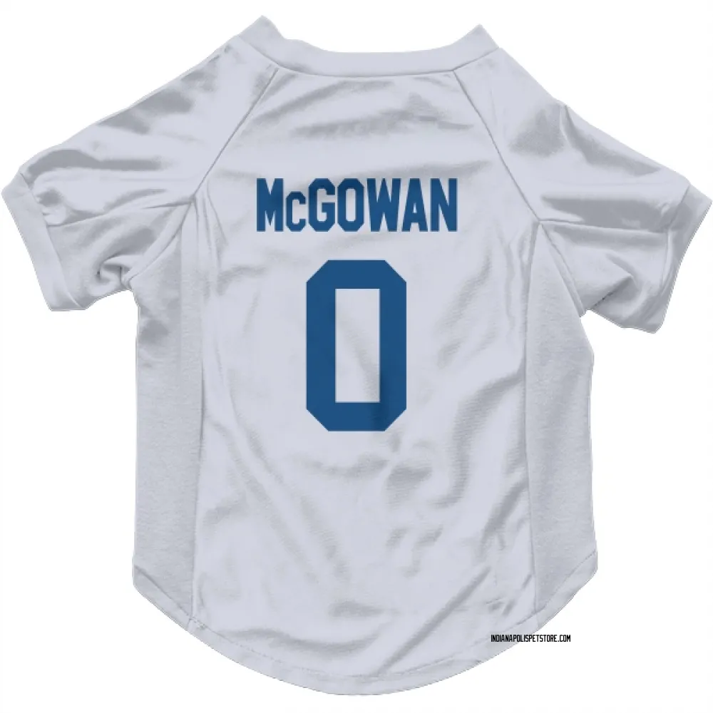 Indianapolis Colts Seth McGowan White Pet Jersey for Dog & Cat