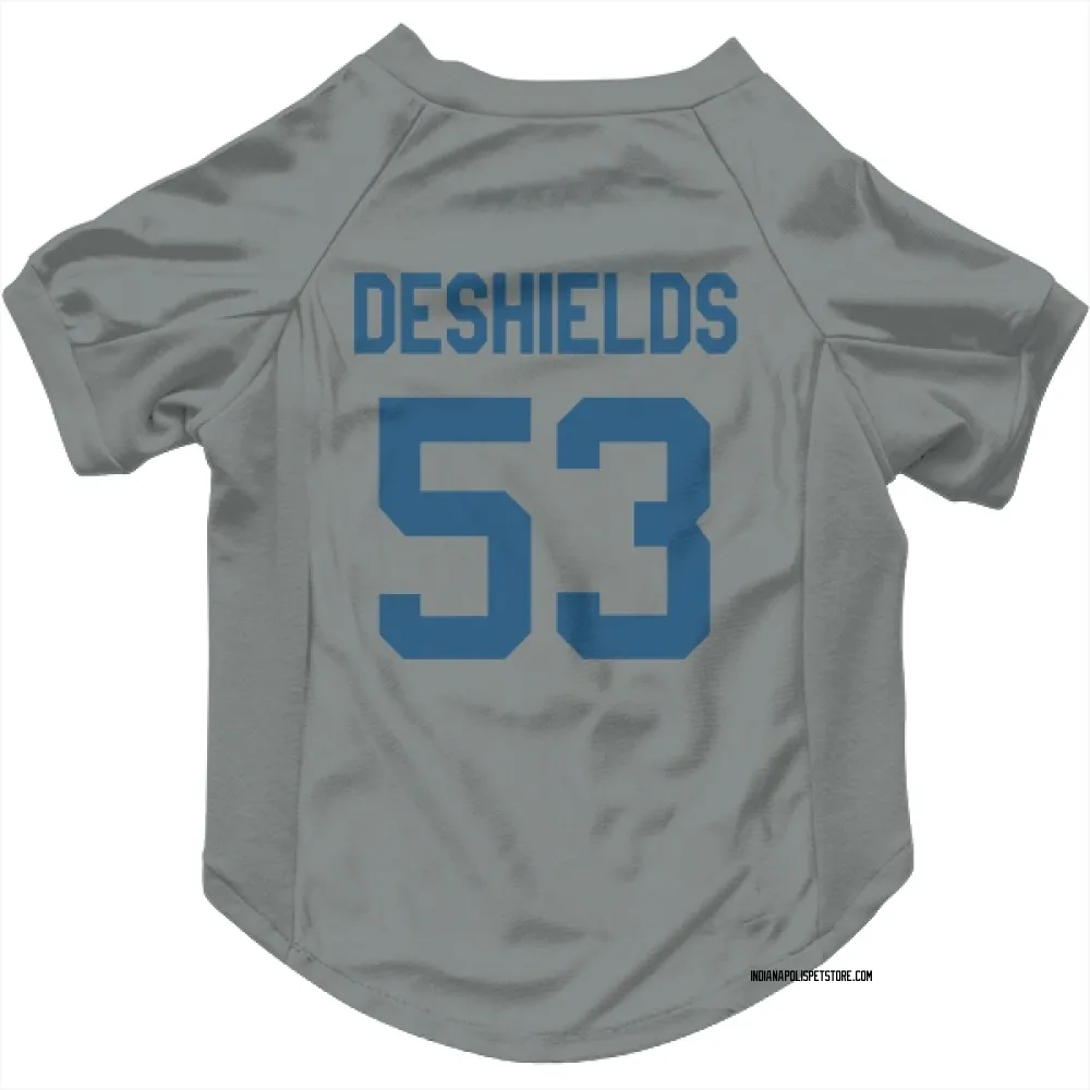Indianapolis Colts Solomon DeShields Gray Pet Jersey for Dog & Cat