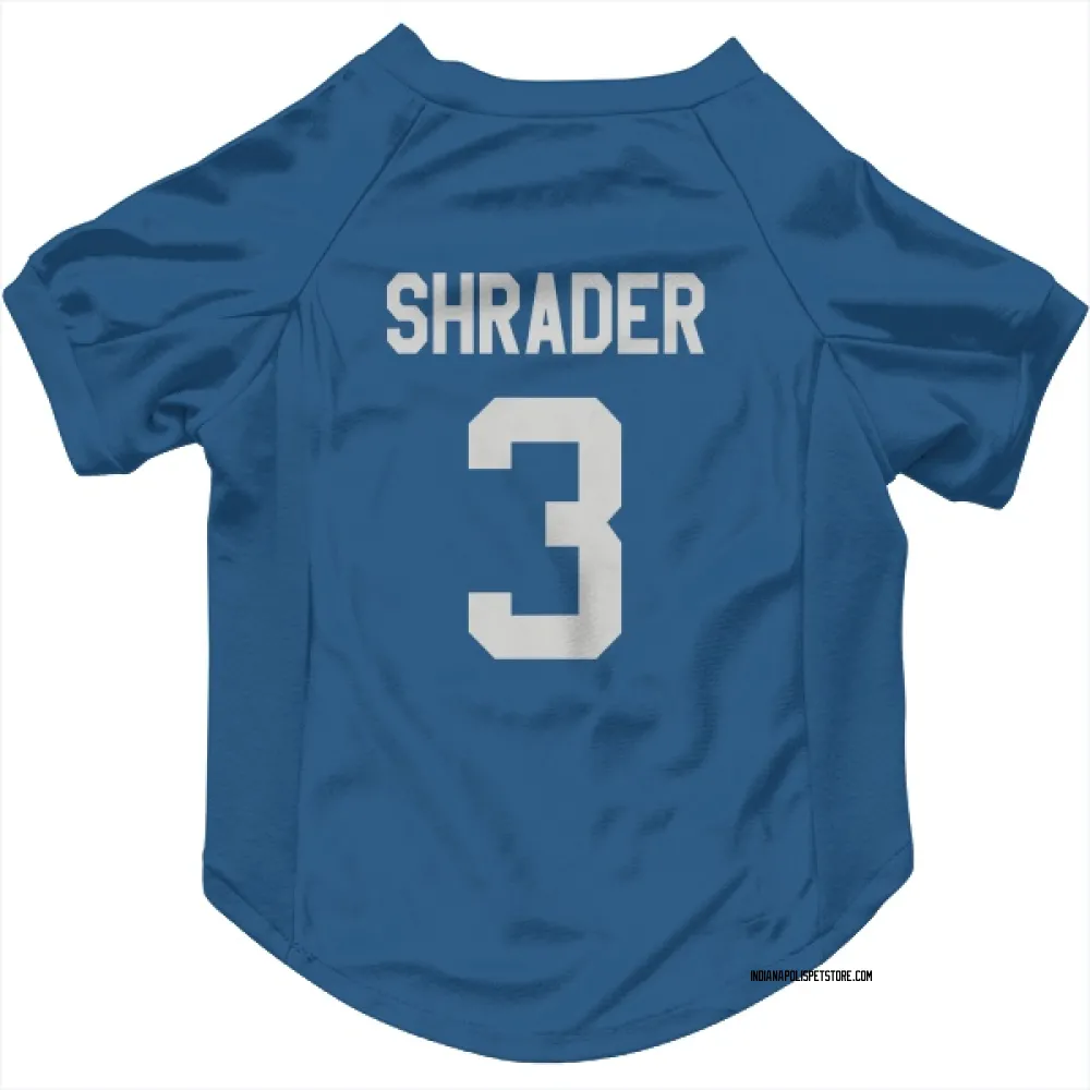 Indianapolis Colts Spencer Shrader Royal Pet Jersey for Dog & Cat