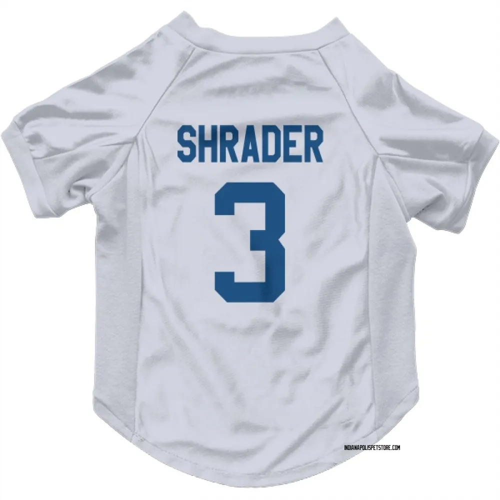 Indianapolis Colts Spencer Shrader White Pet Jersey for Dog & Cat