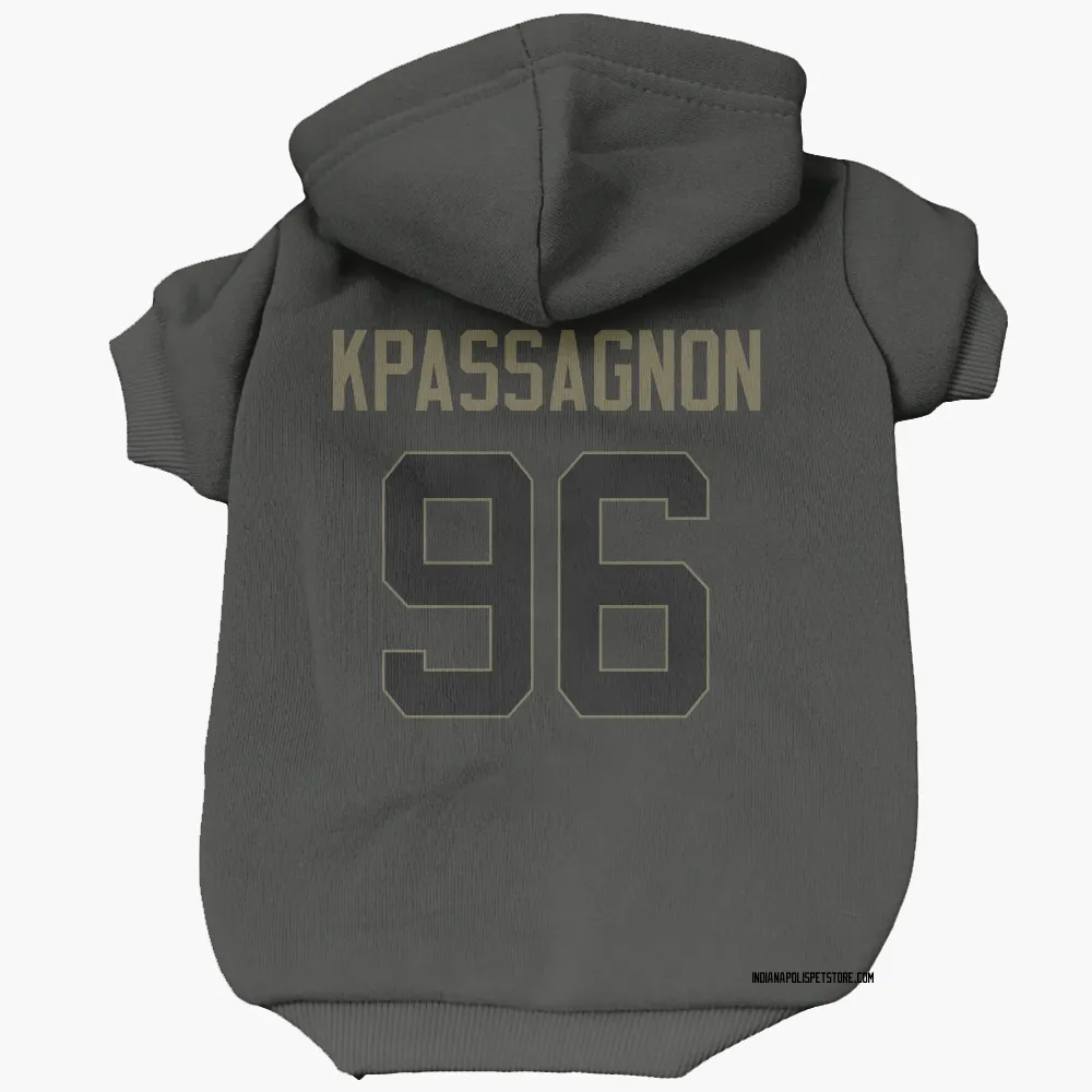 Indianapolis Colts Tanoh Kpassagnon Black Service Pet Hoodie for Dog & Cat