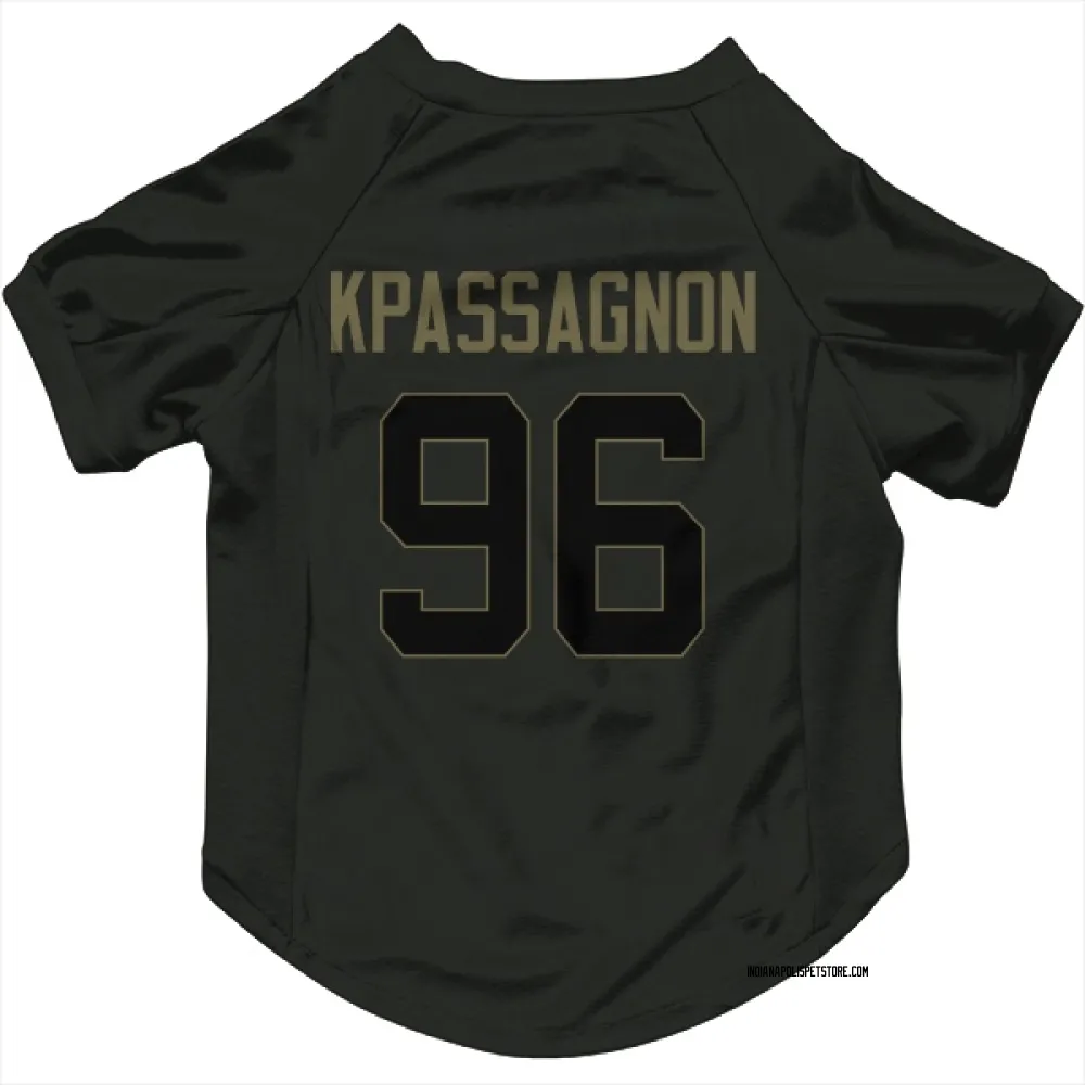 Indianapolis Colts Tanoh Kpassagnon Black Service Pet Jersey for Dog & Cat