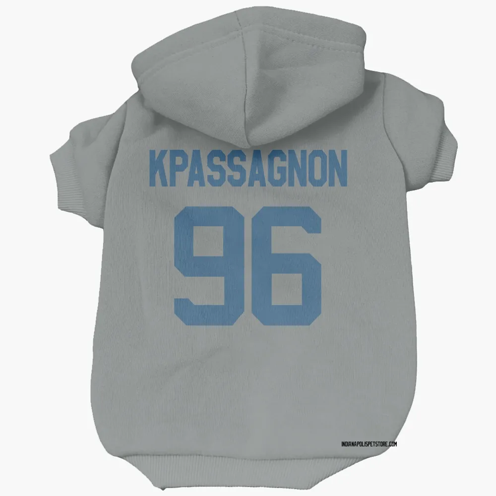 Indianapolis Colts Tanoh Kpassagnon Gray Pet Hoodie for Dog & Cat
