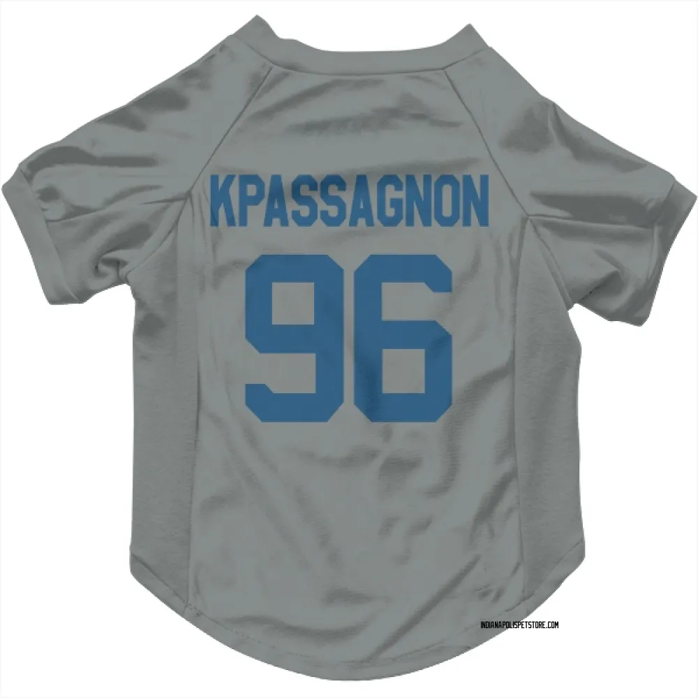 Indianapolis Colts Tanoh Kpassagnon Gray Pet Jersey for Dog & Cat