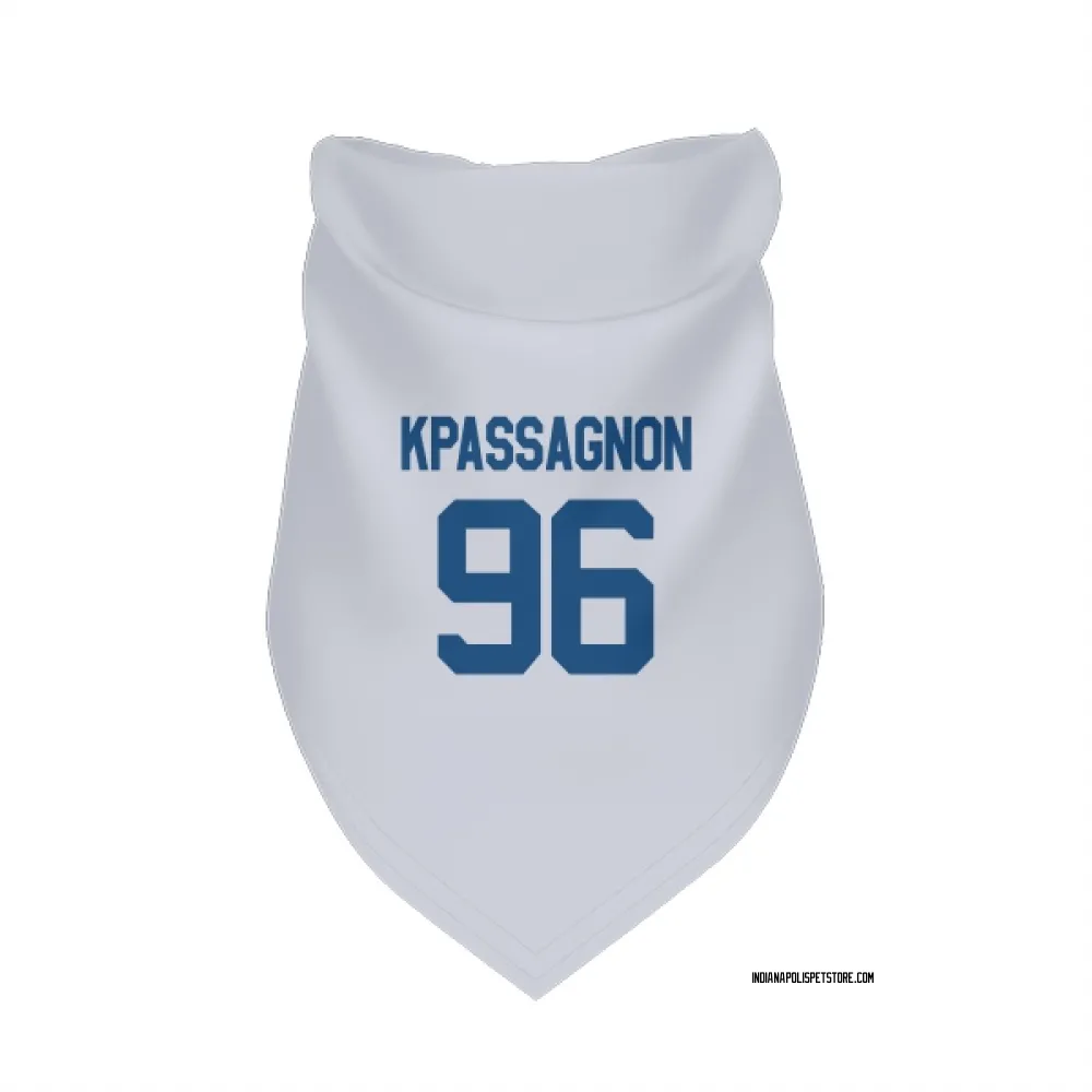 Indianapolis Colts Tanoh Kpassagnon White Pet Bandana for Dog & Cat