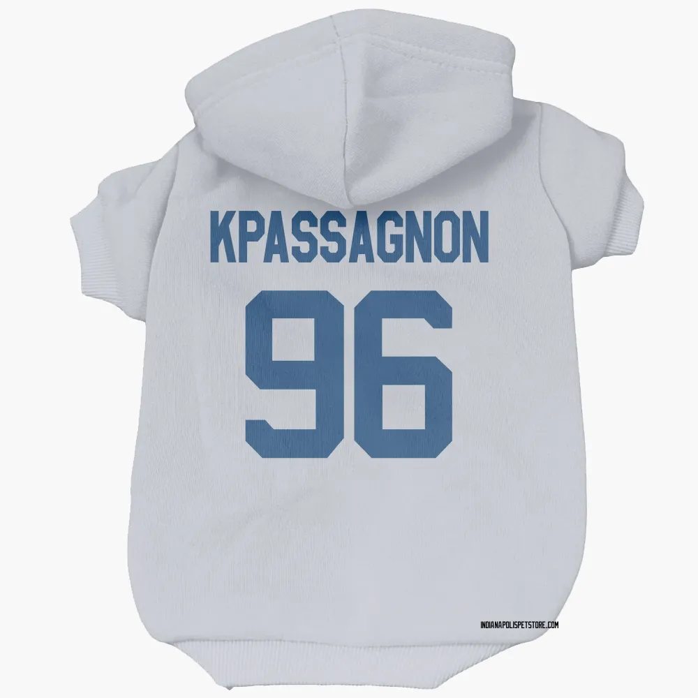 Indianapolis Colts Tanoh Kpassagnon White Pet Hoodie for Dog & Cat