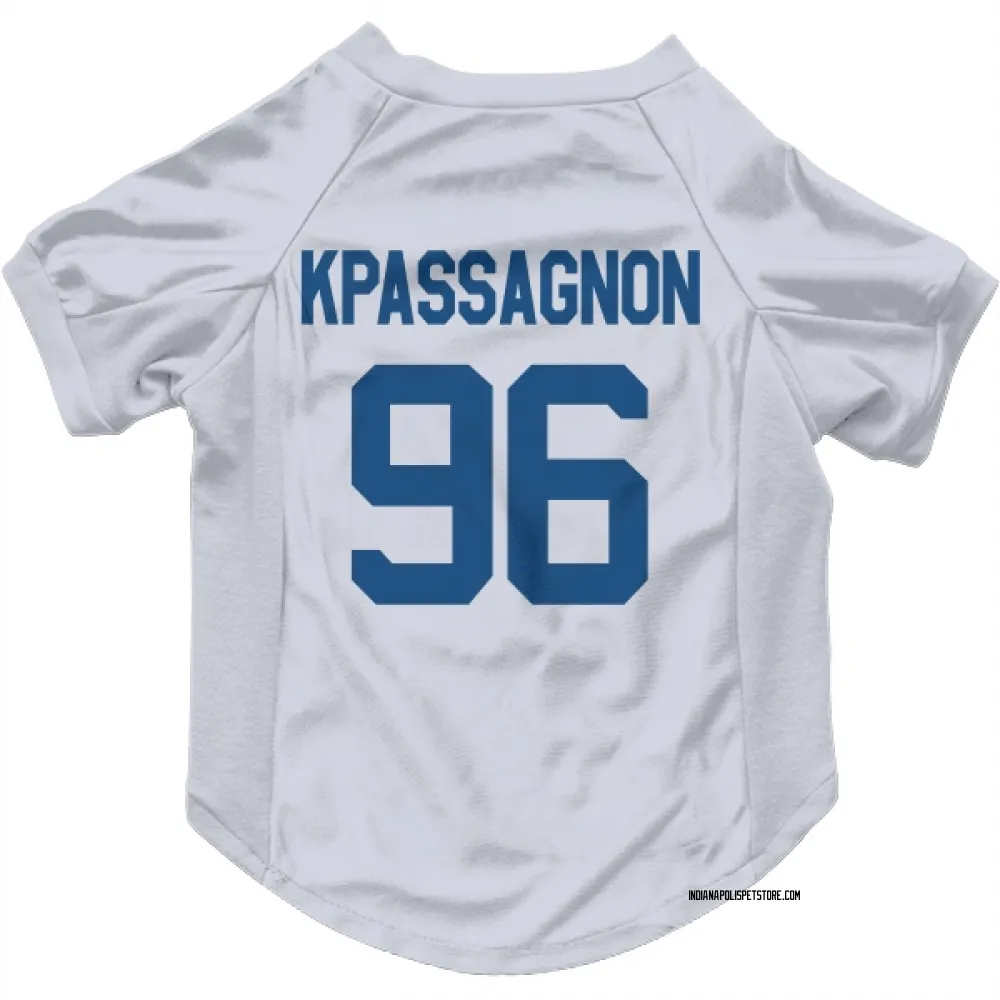 Indianapolis Colts Tanoh Kpassagnon White Pet Jersey for Dog & Cat