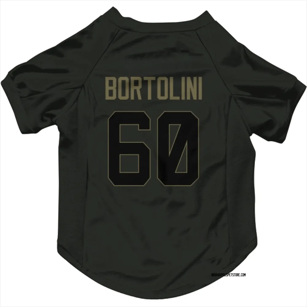 Indianapolis Colts Tanor Bortolini Black Service Pet Jersey for Dog & Cat
