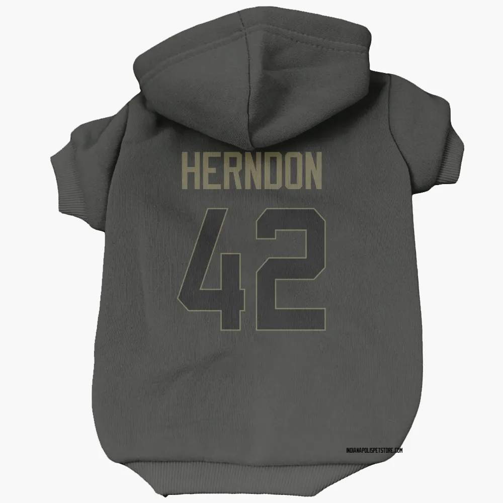 Indianapolis Colts Tre Herndon Black Service Pet Hoodie for Dog & Cat
