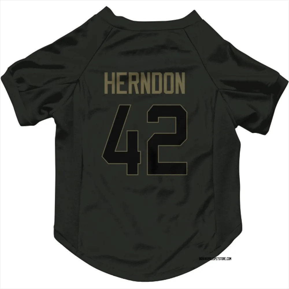 Indianapolis Colts Tre Herndon Black Service Pet Jersey for Dog & Cat
