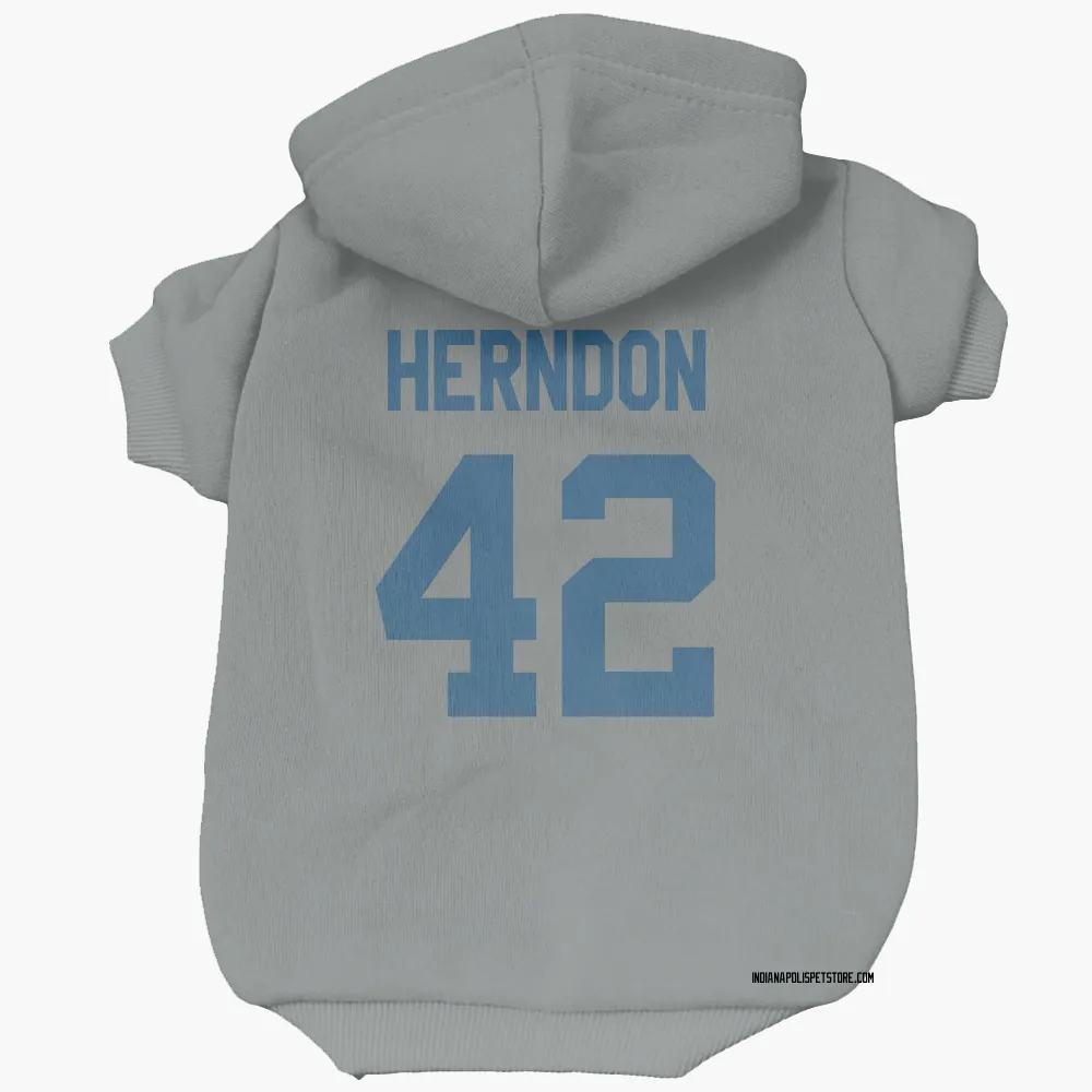 Indianapolis Colts Tre Herndon Gray Pet Hoodie for Dog & Cat