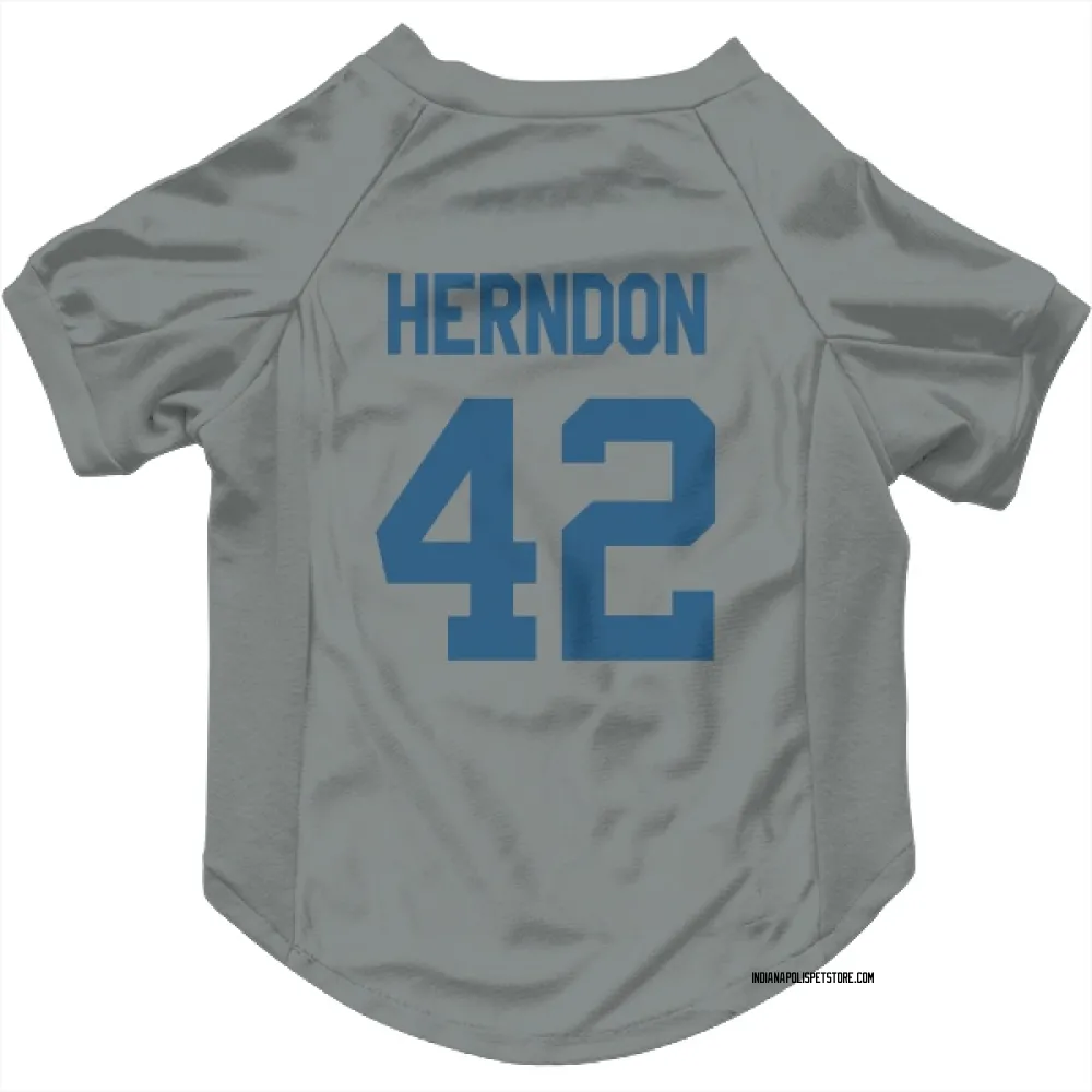 Indianapolis Colts Tre Herndon Gray Pet Jersey for Dog & Cat