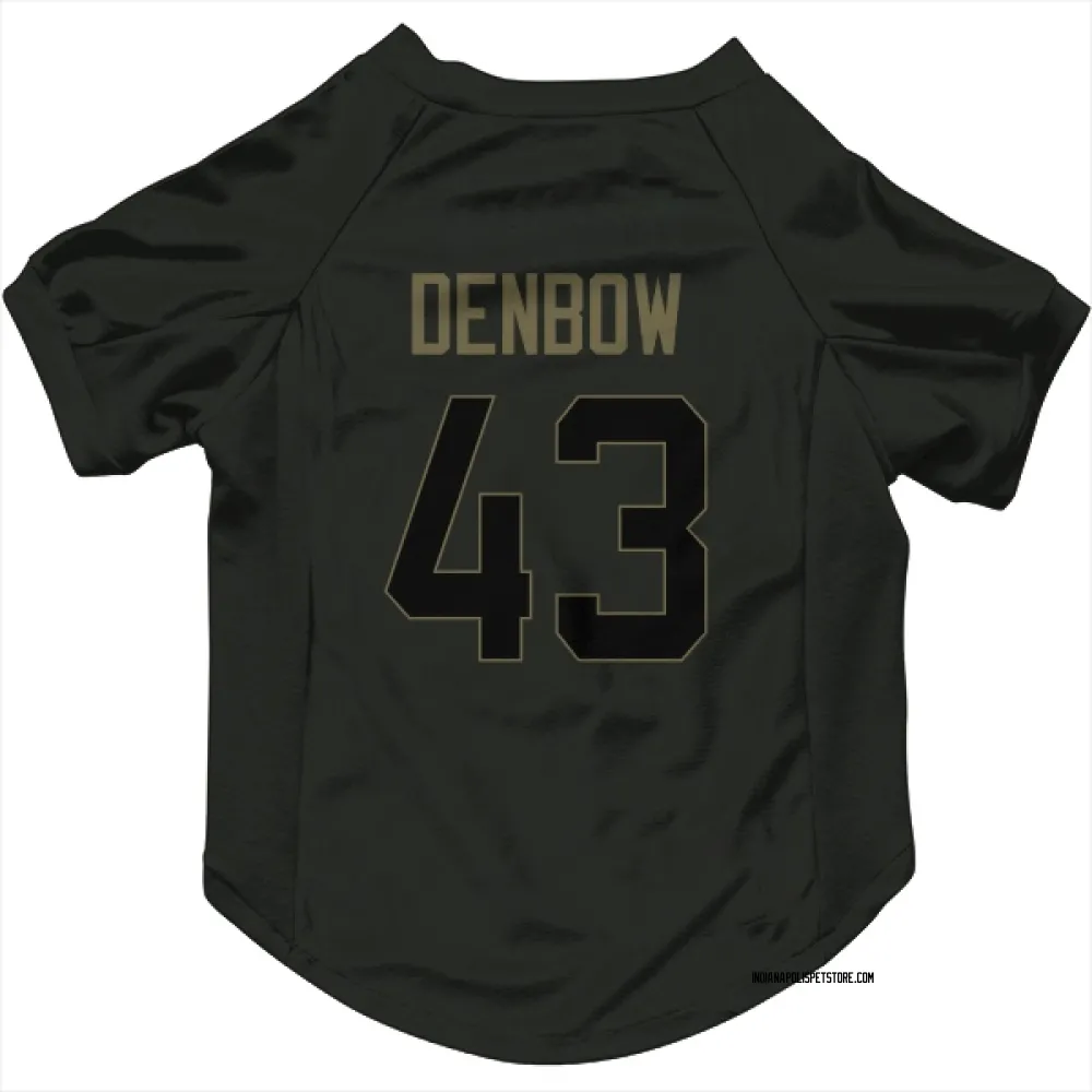 Indianapolis Colts Trevor Denbow Black Service Pet Jersey for Dog & Cat