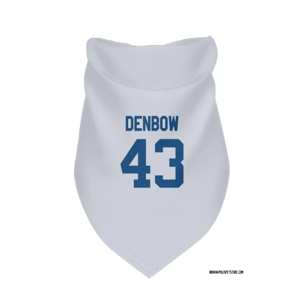 Indianapolis Colts Trevor Denbow White Pet Bandana for Dog & Cat