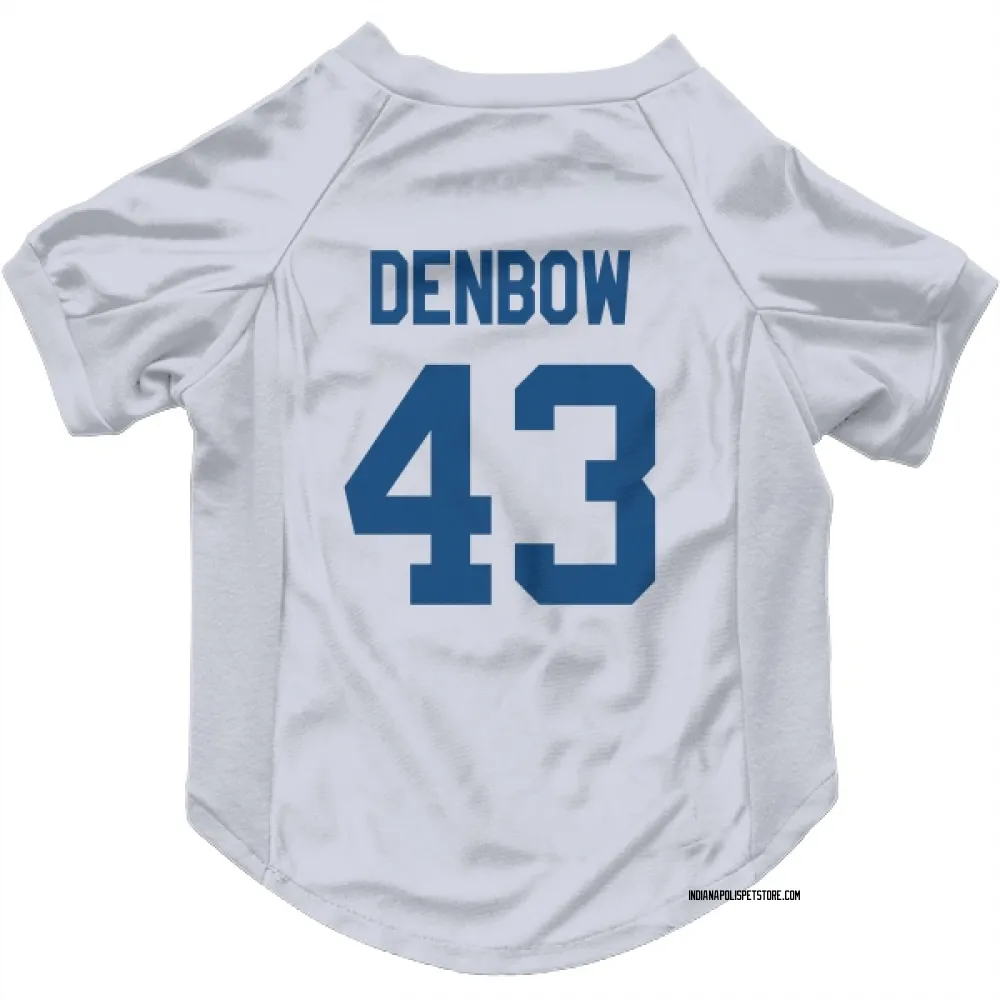 Indianapolis Colts Trevor Denbow White Pet Jersey for Dog & Cat
