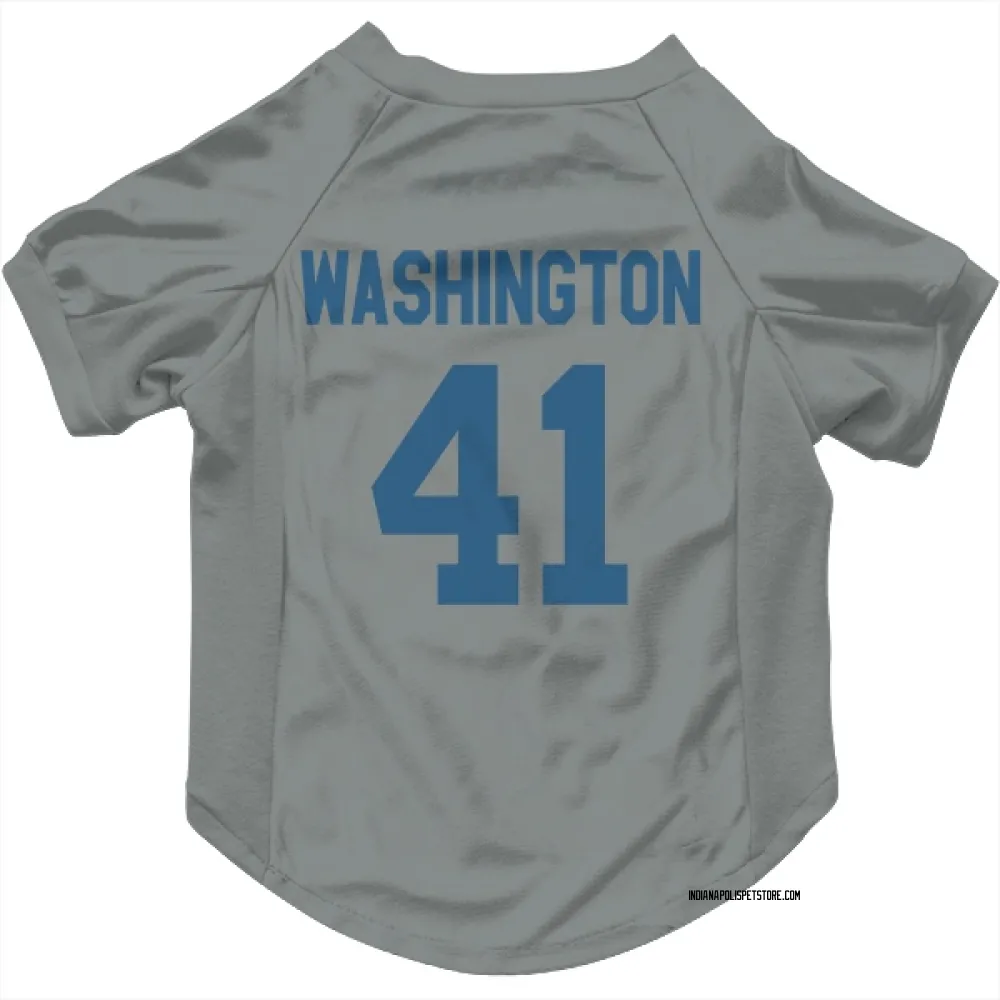 Indianapolis Colts Trey Washington Gray Pet Jersey for Dog & Cat