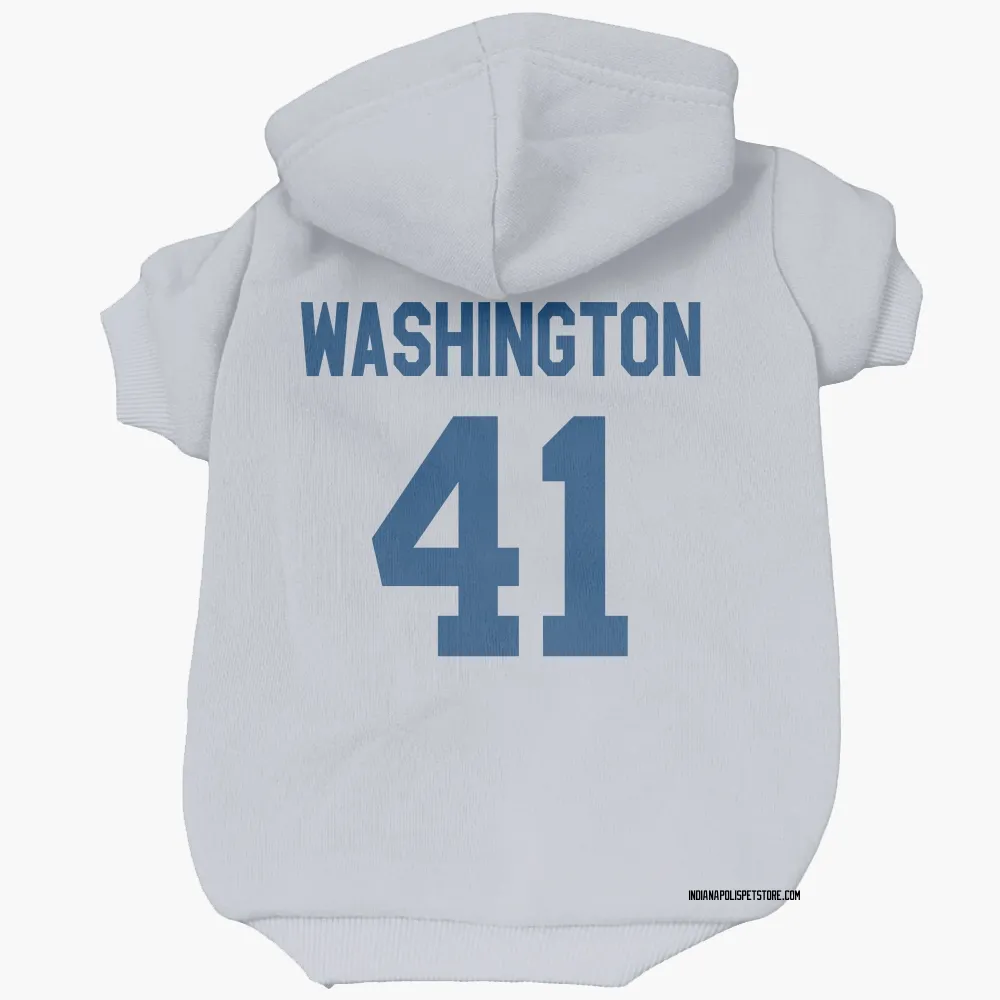 Indianapolis Colts Trey Washington White Pet Hoodie for Dog & Cat