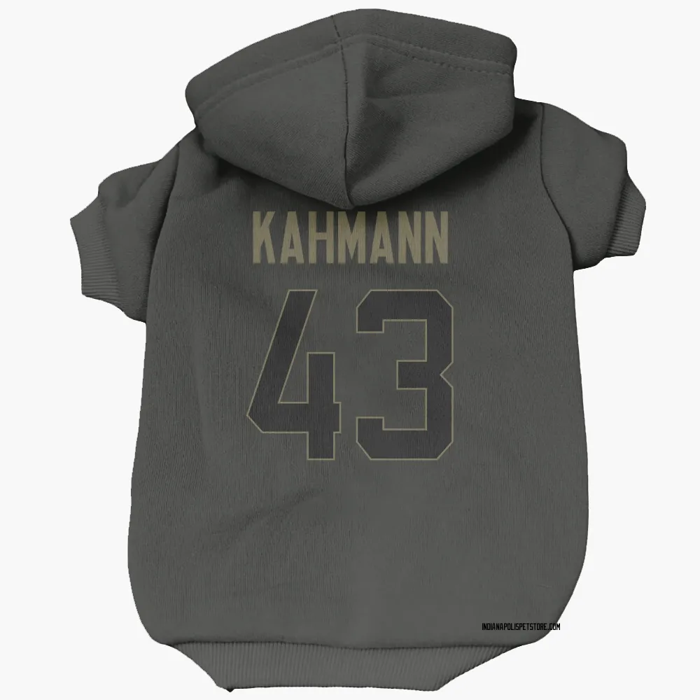 Indianapolis Colts Tyler Kahmann Black Service Pet Hoodie for Dog & Cat