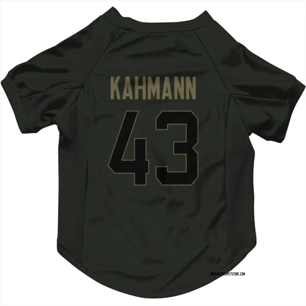 Indianapolis Colts Tyler Kahmann Black Service Pet Jersey for Dog & Cat