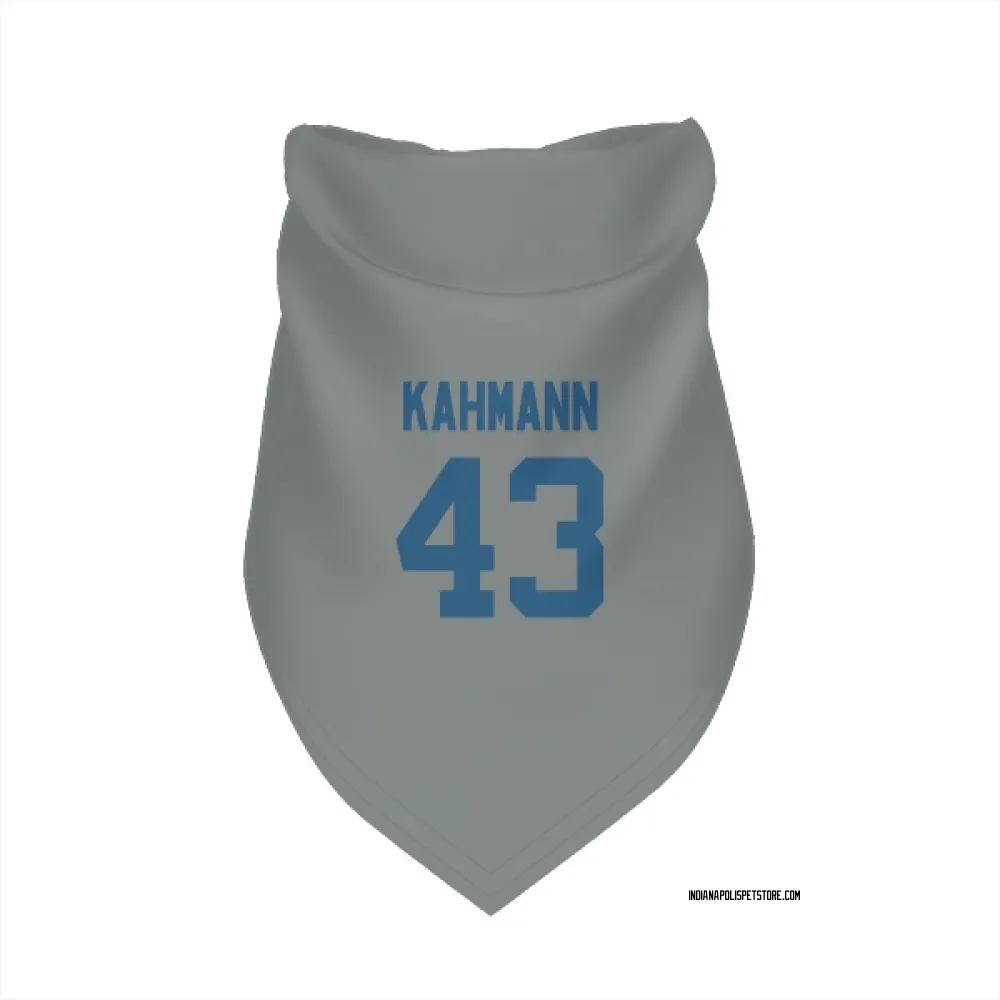 Indianapolis Colts Tyler Kahmann Gray Pet Bandana for Dog & Cat