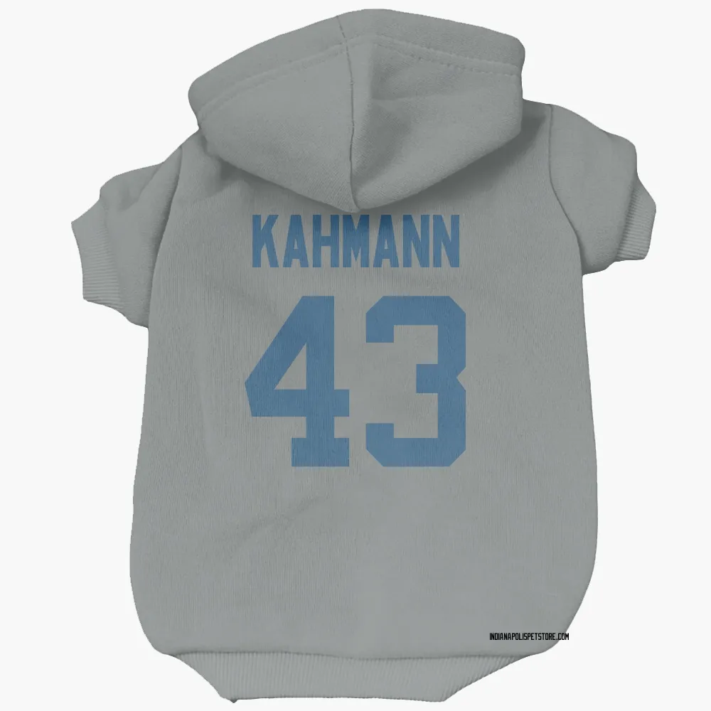 Indianapolis Colts Tyler Kahmann Gray Pet Hoodie for Dog & Cat