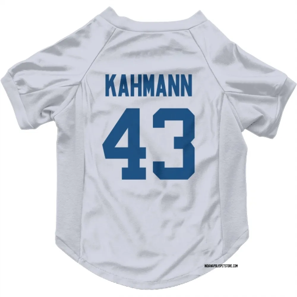 Indianapolis Colts Tyler Kahmann White Pet Jersey for Dog & Cat