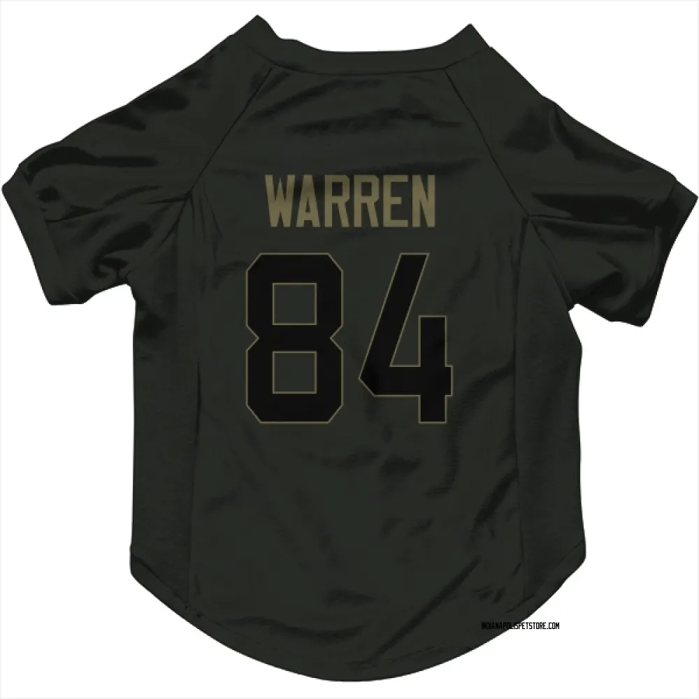 Indianapolis Colts Tyler Warren Black Service Pet Jersey for Dog & Cat